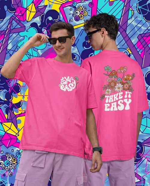 Load image 1 in gallery view. Take It Easy- Oversized Drop Shoulder T-shirt