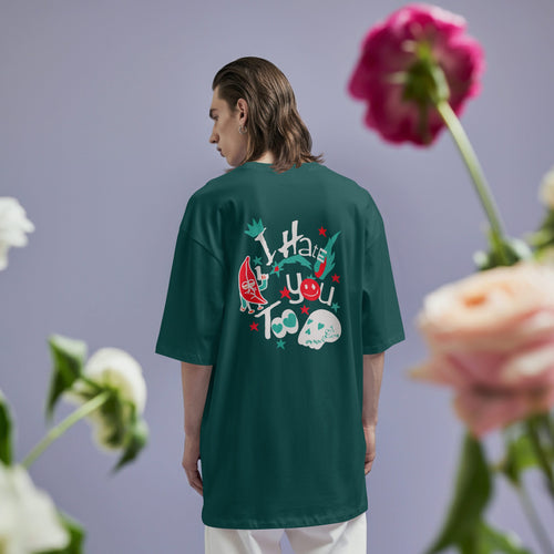 Load image 1 in gallery view. Mad Koffee I Hate You Too - Oversized Drop Shoulder T-shirt