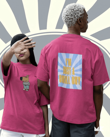 Mad Koffee Rose Pink / 2XL I'm Just A Chill Guy - Oversized Drop Shoulder T-shirt