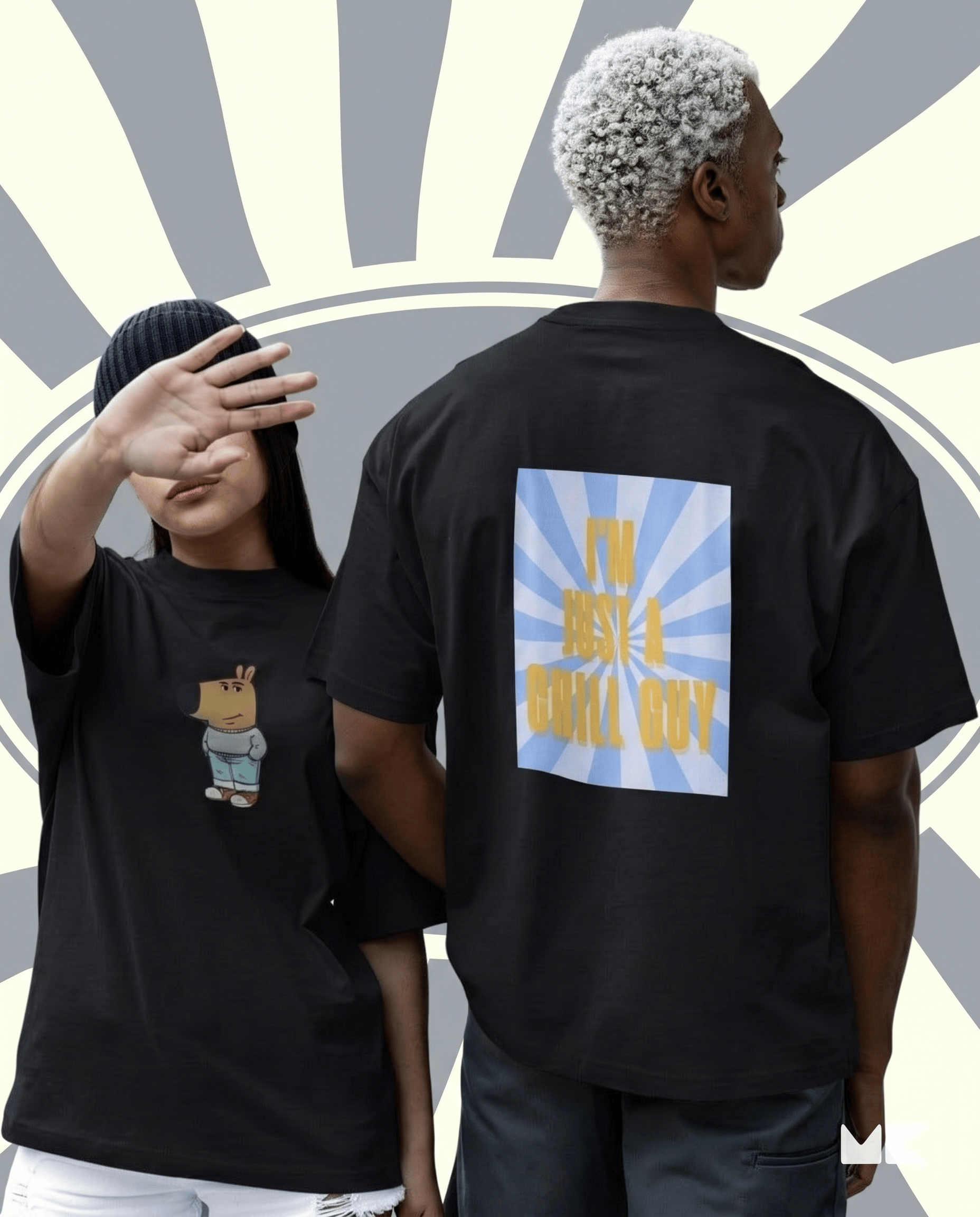 Mad Koffee Black / 2XL I'm Just A Chill Guy - Oversized Drop Shoulder T-shirt