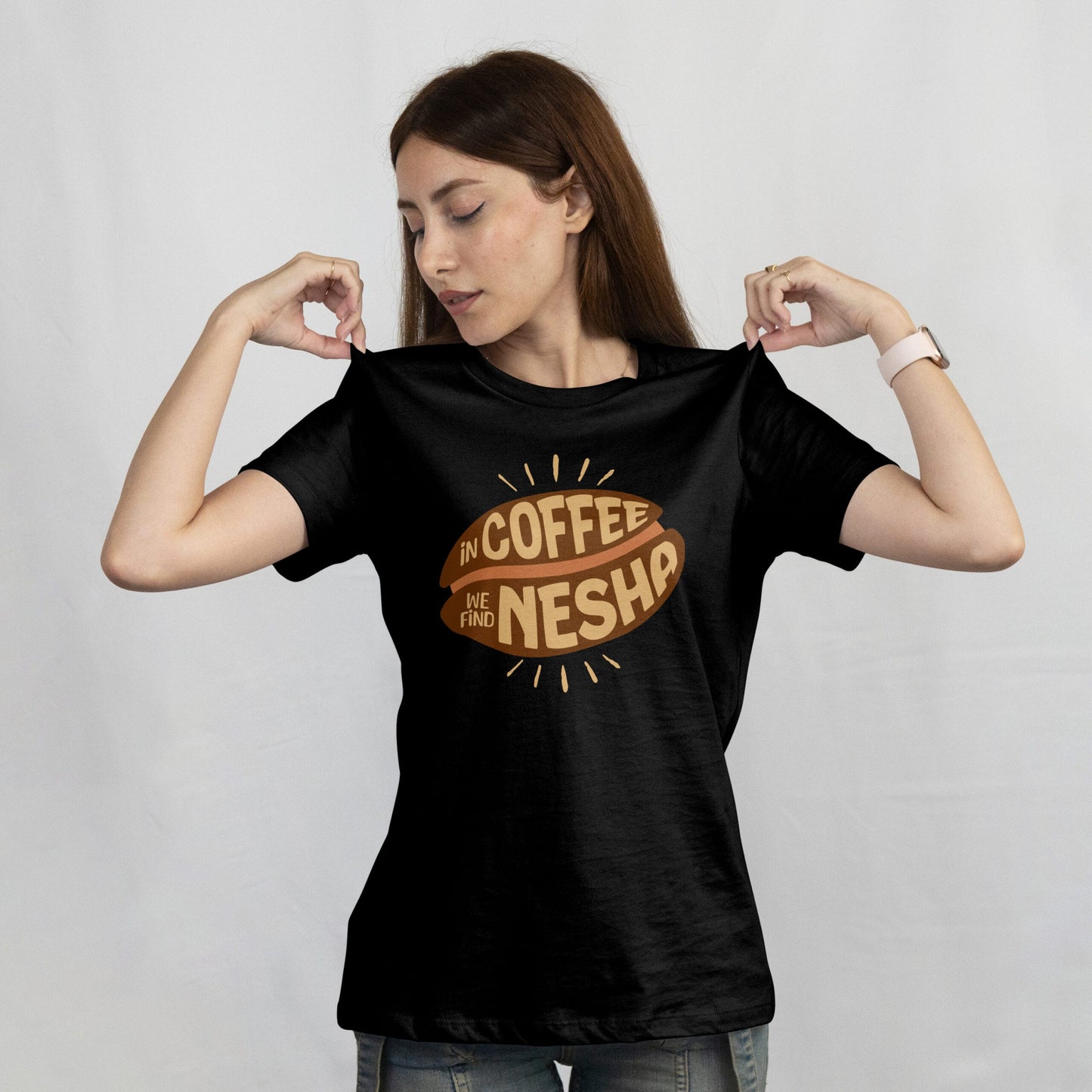 Mad Koffee In Coffee We Find Nesha  - Oversized Drop Shoulder T-shirt