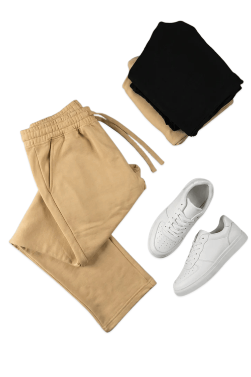 Load image 1 in gallery view. Mad Koffee Joggers Relaxed Fit Sweatpants - Beige