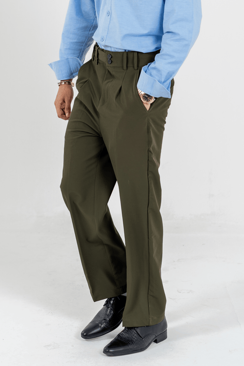 Load image 1 in gallery view. Mad Koffee Korean Pants - Olive Green