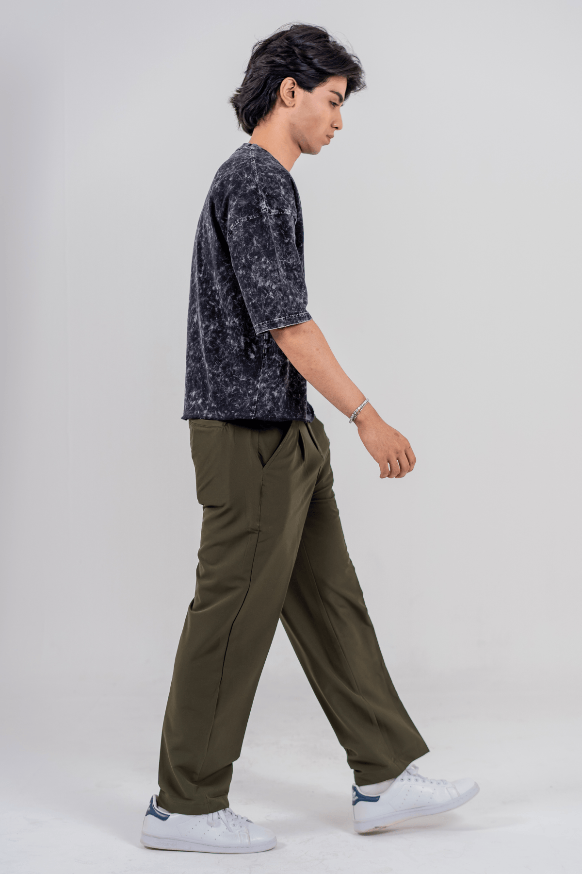 Mad Koffee Korean Pants - Olive Green