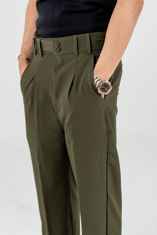 Load image 1 in gallery view. Mad Koffee Korean Pants - Olive Green