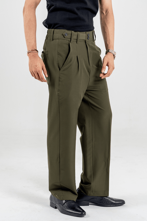 Load image 1 in gallery view. Mad Koffee Korean Pants - Olive Green