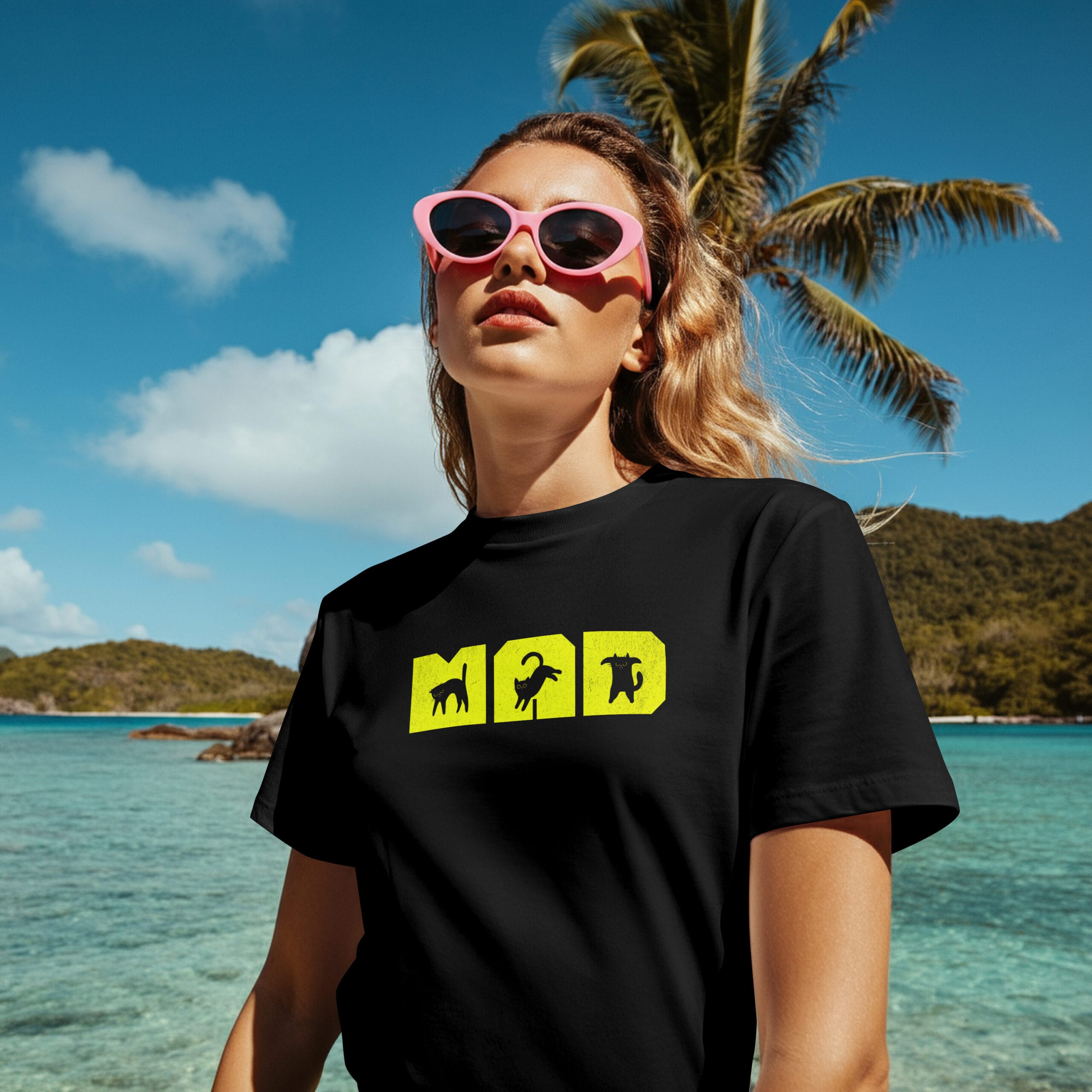 Mad Koffee MAD Cat - Oversized Drop Shoulder T-shirt