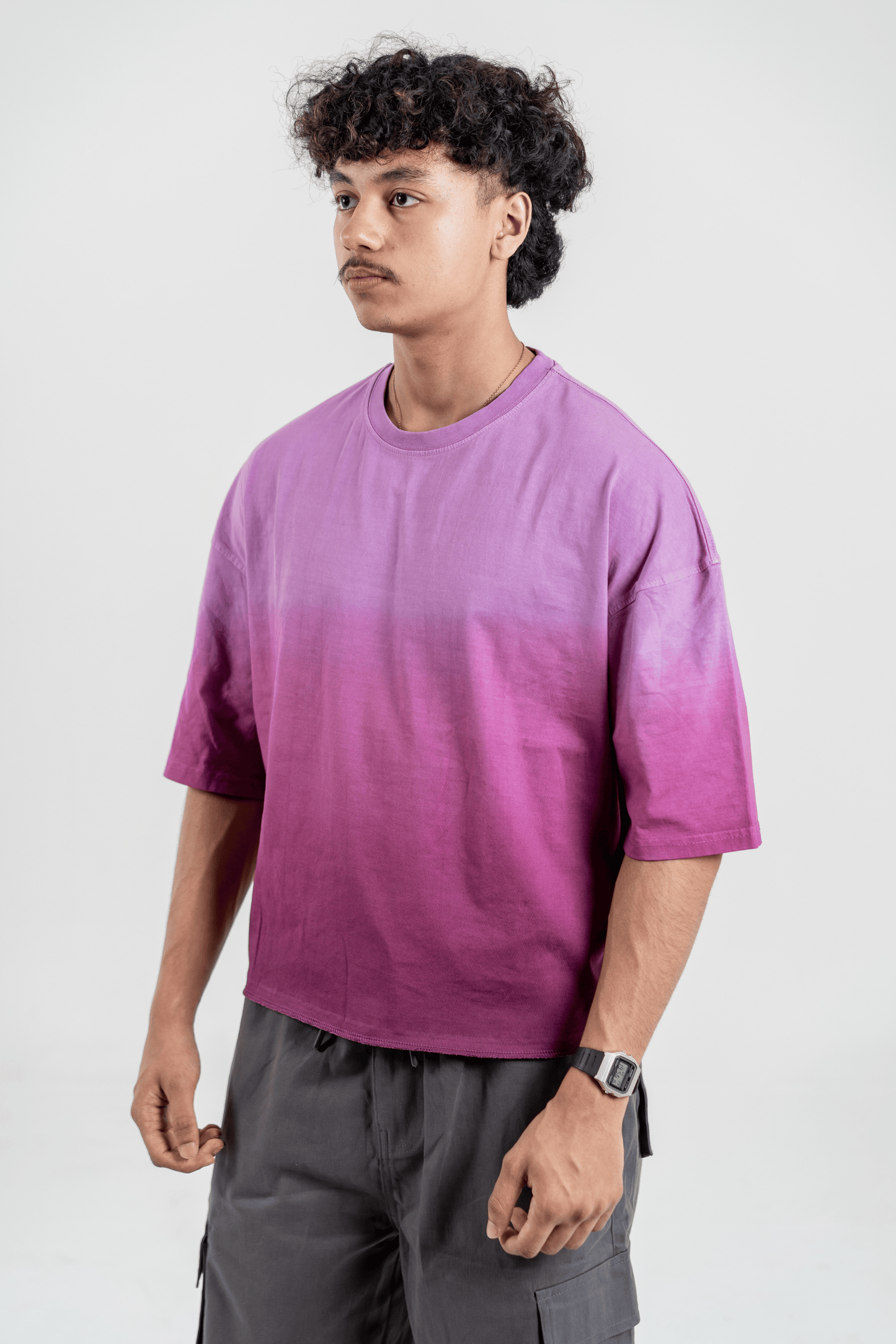 Mad Koffee Men’s Full Pour Acid Wash Tee – Berry Brew Gradient