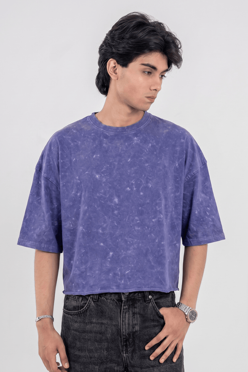 Load image 1 in gallery view. Mad Koffee Men’s Full Pour Acid Wash Tee – Indigo Brew