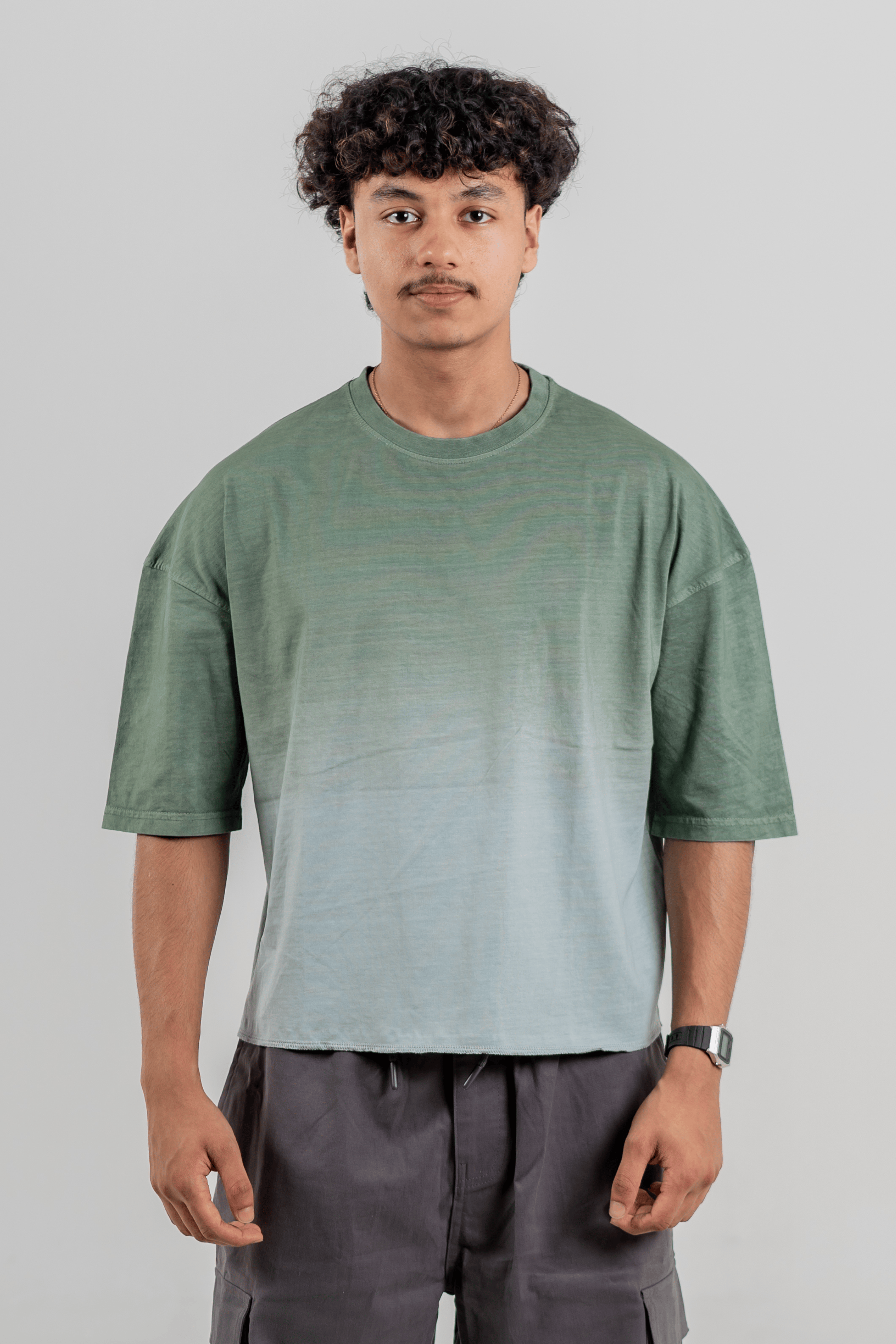 Mad Koffee Men’s Full Pour Acid Wash Tee – Matcha Gradient