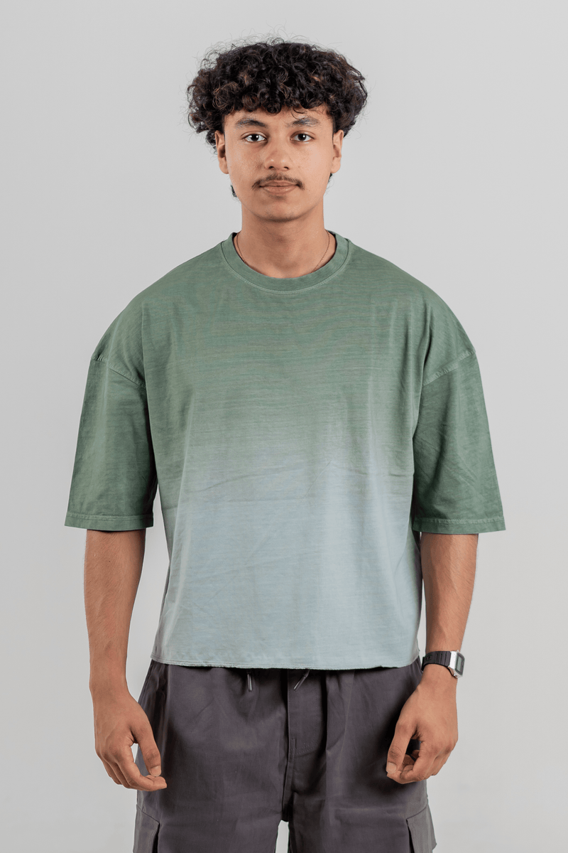 Mad Koffee Men’s Full Pour Acid Wash Tee – Matcha Gradient