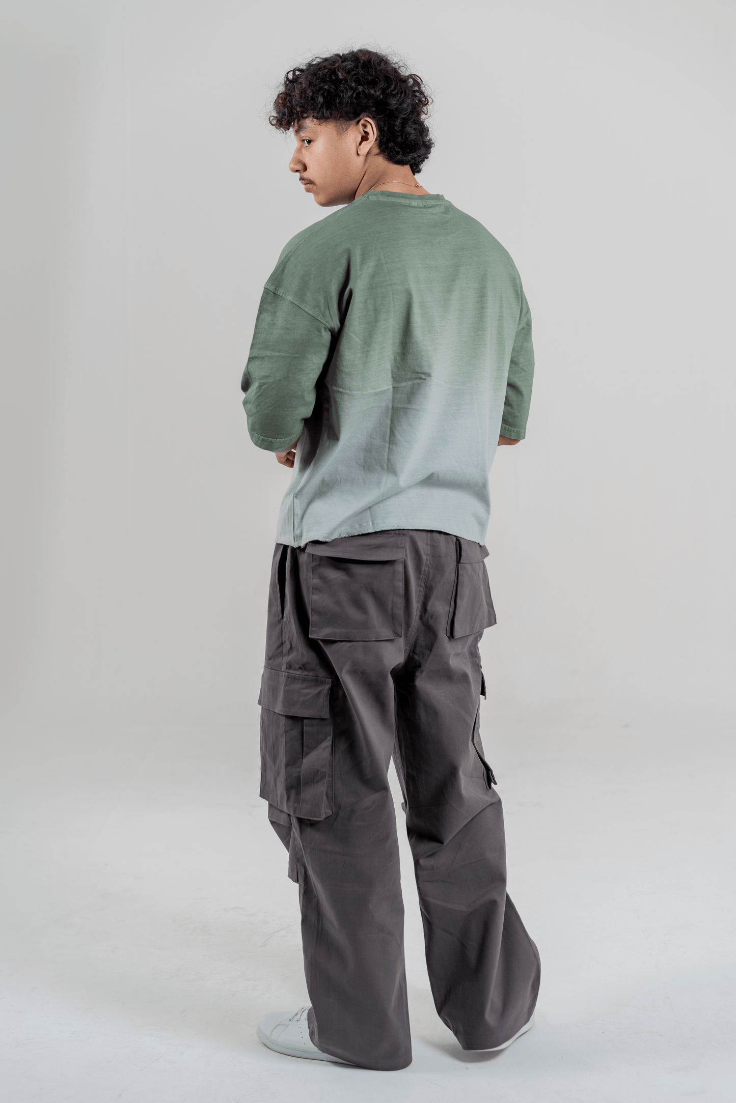 Mad Koffee Men’s Full Pour Acid Wash Tee – Matcha Gradient