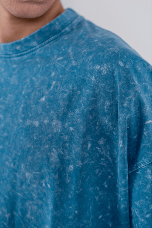 Load image 1 in gallery view. Mad Koffee Men’s Full Pour Acid Wash Tee – Ocean Mineral