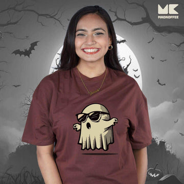 Mad Koffee Oversized T-shirts Black / 2XL Cool Ghost - Oversized Drop Shoulder T-shirt