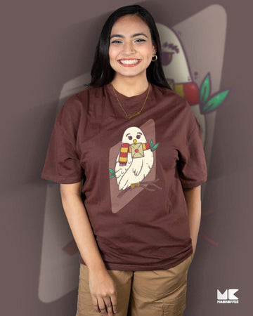 Mad Koffee Oversized T-shirts Black / 2XL Hedwig- Oversized Drop Shoulder T-shirt