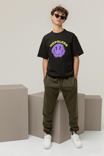 Mad Koffee Oversized T-shirts Black / 2XL Hopeless | Oversized Drop Shoulder T-shirt
