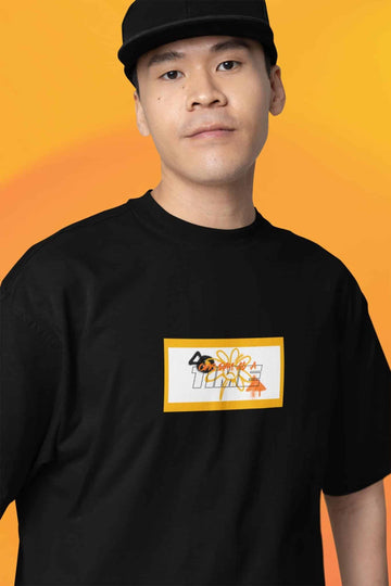 Mad Koffee Oversized T-shirts Black / 2XL Seize The Time - Printed Oversized Drop Shoulder T-shirt
