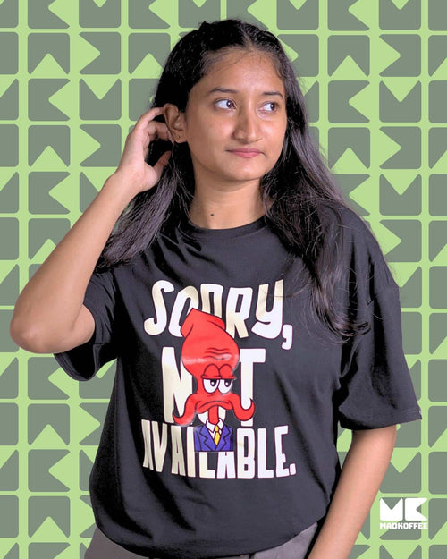 Load image 1 in gallery view. Mad Koffee Oversized T-shirts Burgundy / 2XL Sorry Not Available - Oversized Drop Shoulder T-shirt