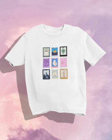Mad Koffee Oversized T-shirts White / 2XL SwifTee - Printed Oversized Drop Shoulder T-shirt