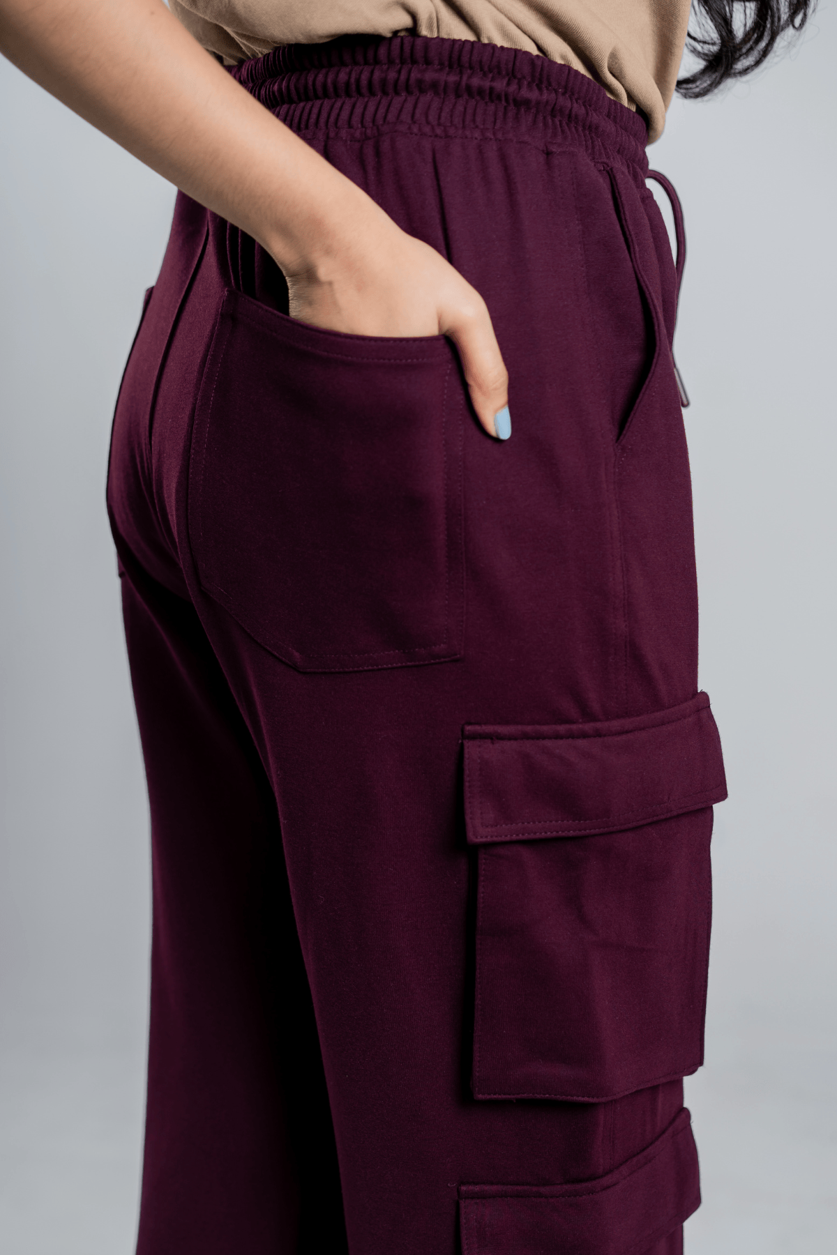 Mad Koffee Pants 4 Way Stretch 8 Pocket Baggies – Deep Maroon