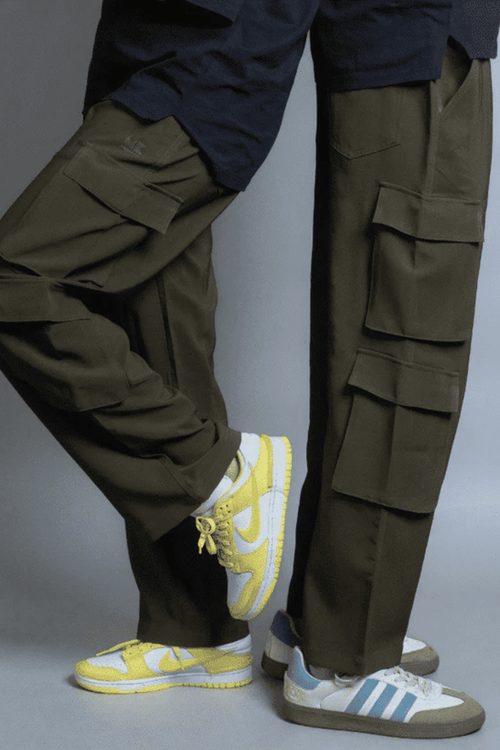 Load image 1 in gallery view. Mad Koffee Pants 8 Pocket Baggies – Olive Brown (LIGHTWEIGHT)