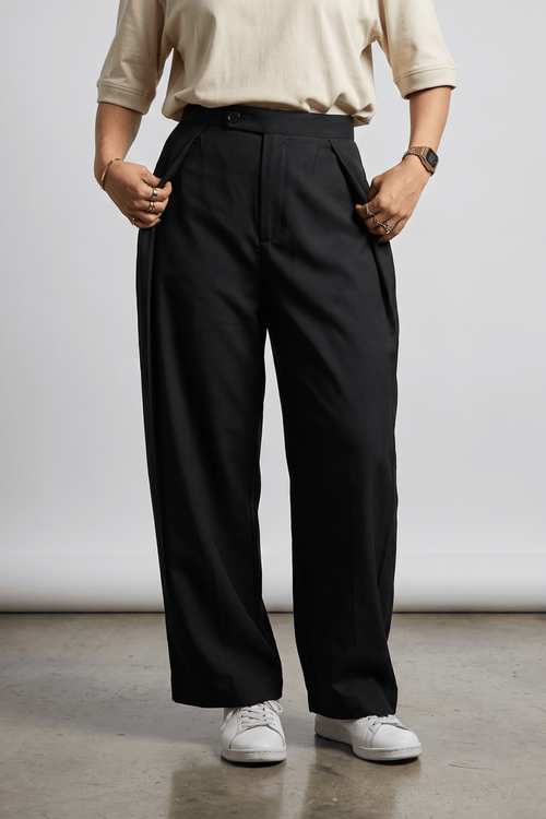 Load image 1 in gallery view. Mad Koffee Pants Pleated Balloon Pant - Black