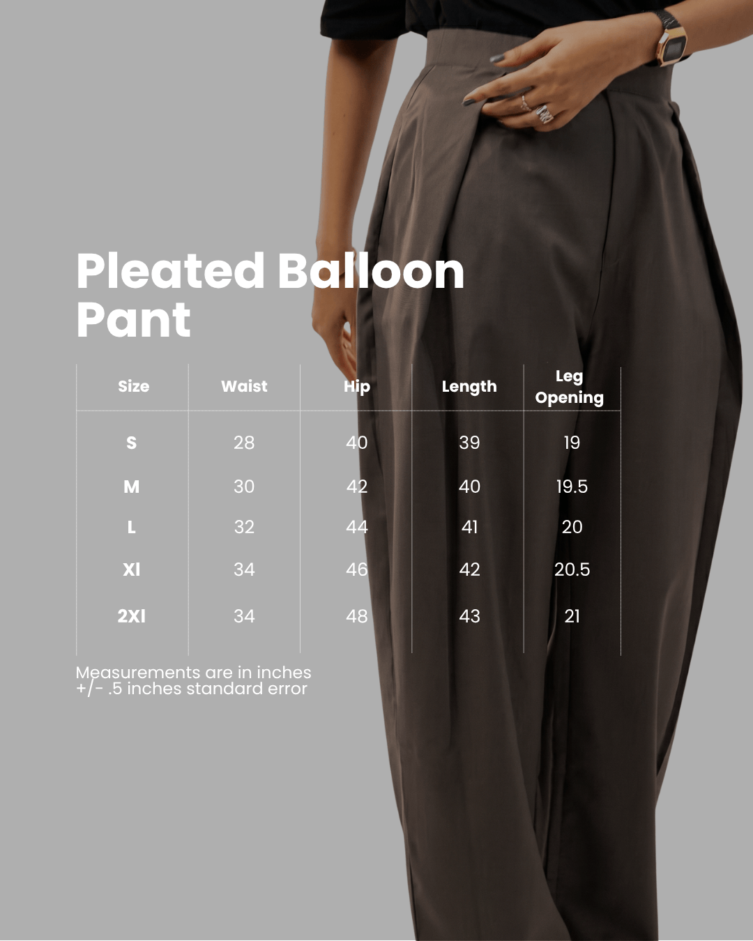 Mad Koffee Pants Pleated Balloon Pant - Black