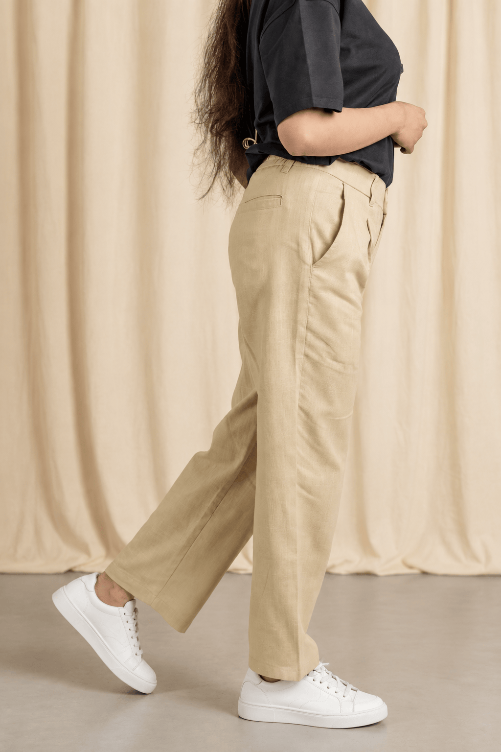 Mad Koffee Pants Remi Cotton Relaxed Fit Pant - Beige