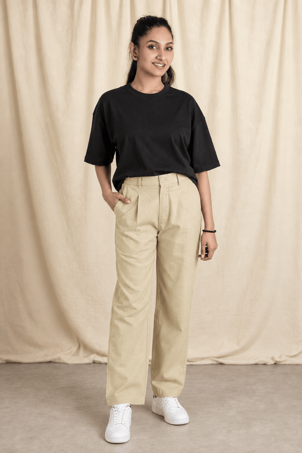 Mad Koffee Pants Remi Cotton Relaxed Fit Pant - Beige