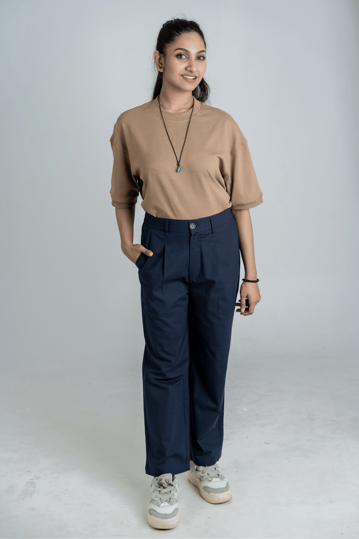 Mad Koffee Pants Remi Cotton Relaxed Fit Pant - Navy Blue
