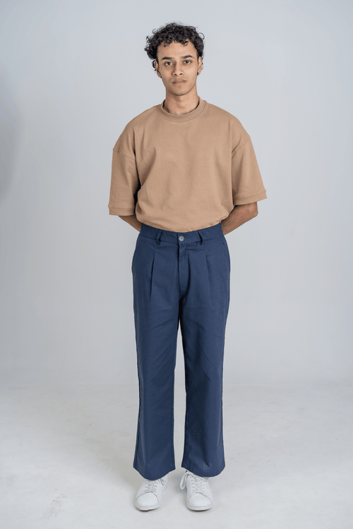 Load image 2 in gallery view. Mad Koffee Pants Remi Cotton Relaxed Fit Pant - Navy Blue
