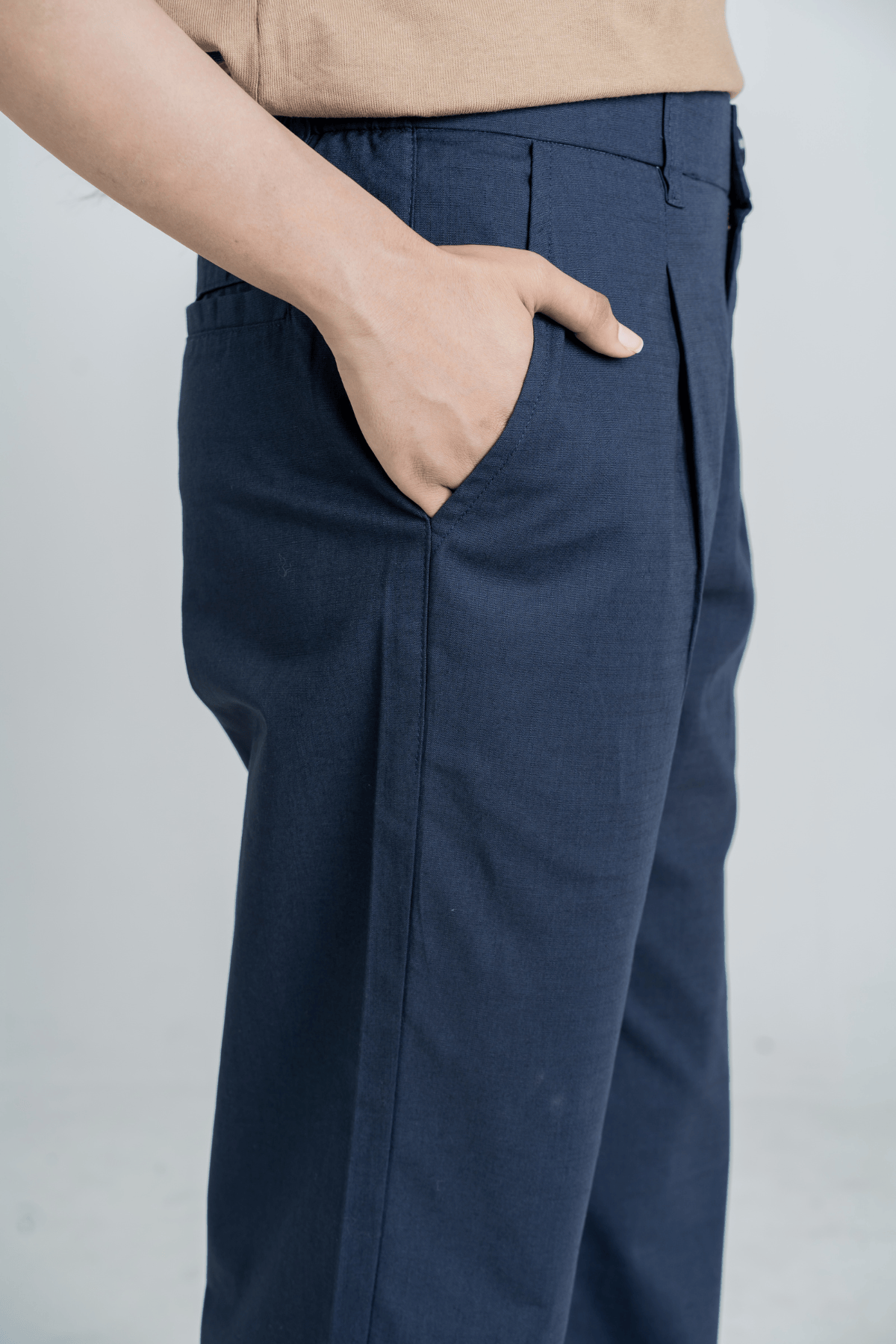 Mad Koffee Pants Remi Cotton Relaxed Fit Pant - Navy Blue