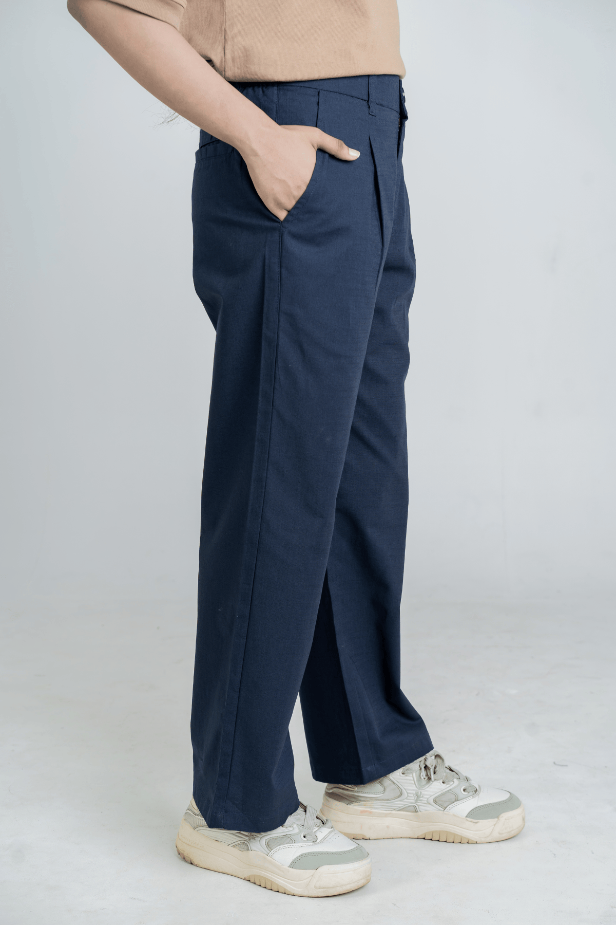 Mad Koffee Pants Remi Cotton Relaxed Fit Pant - Navy Blue