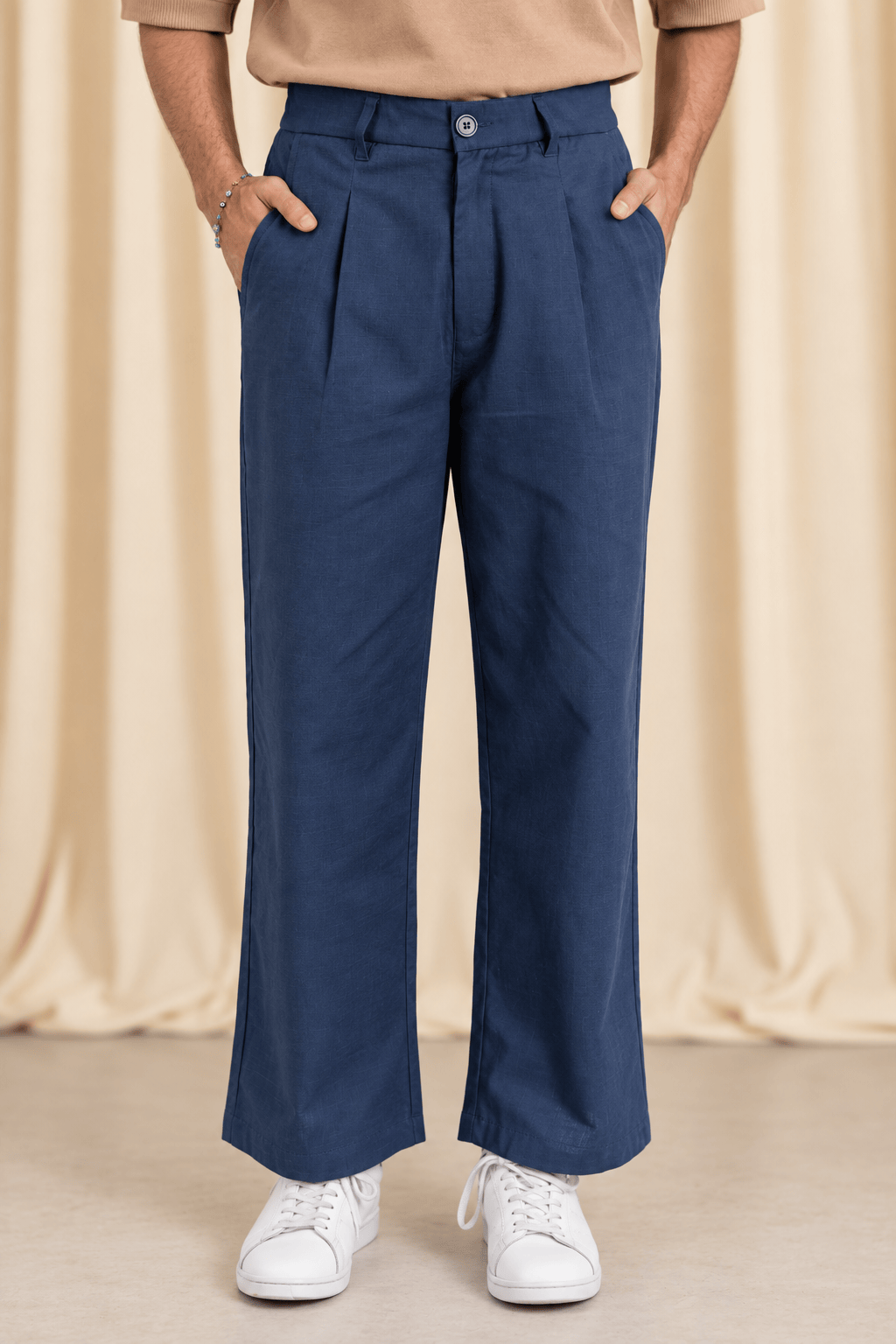 Mad Koffee Pants Remi Cotton Relaxed Fit Pant - Navy Blue