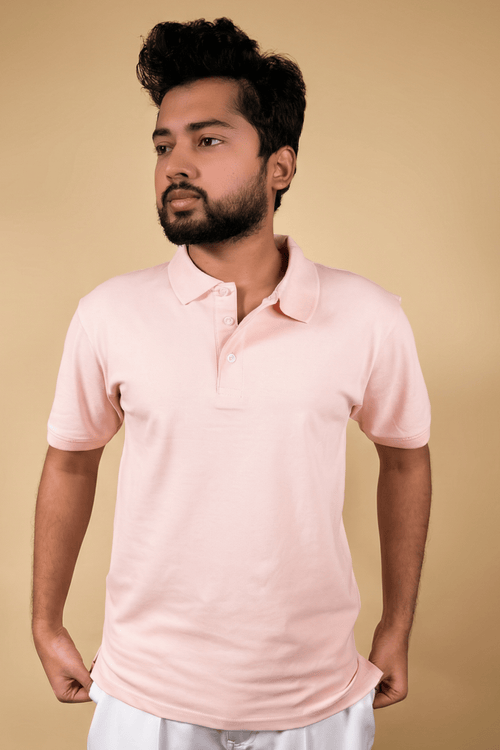 Load image 1 in gallery view. Mad Koffee polo Classic Piqué Polo - Baby Pink