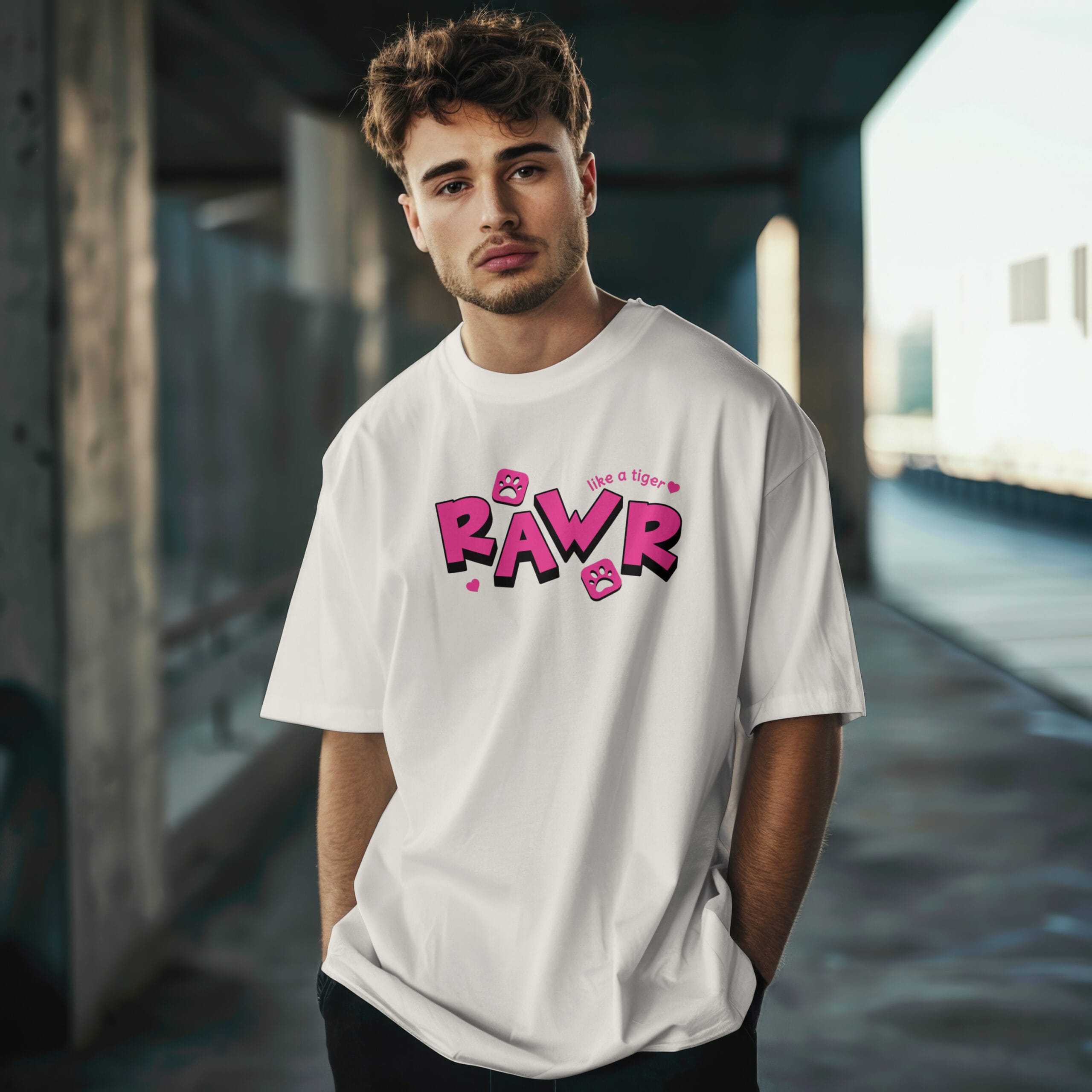 Mad Koffee Pookie Rawr - Oversized Drop Shoulder T-shirt