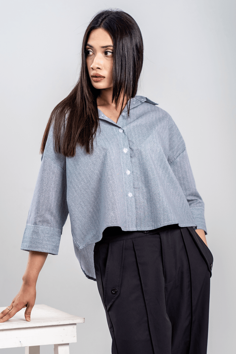 Mad Koffee Quarter Sleeve Striped Shirt – Always Late