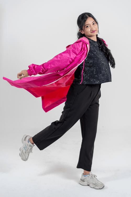 Load image 1 in gallery view. Mad Koffee Raincoat - Pink Storm
