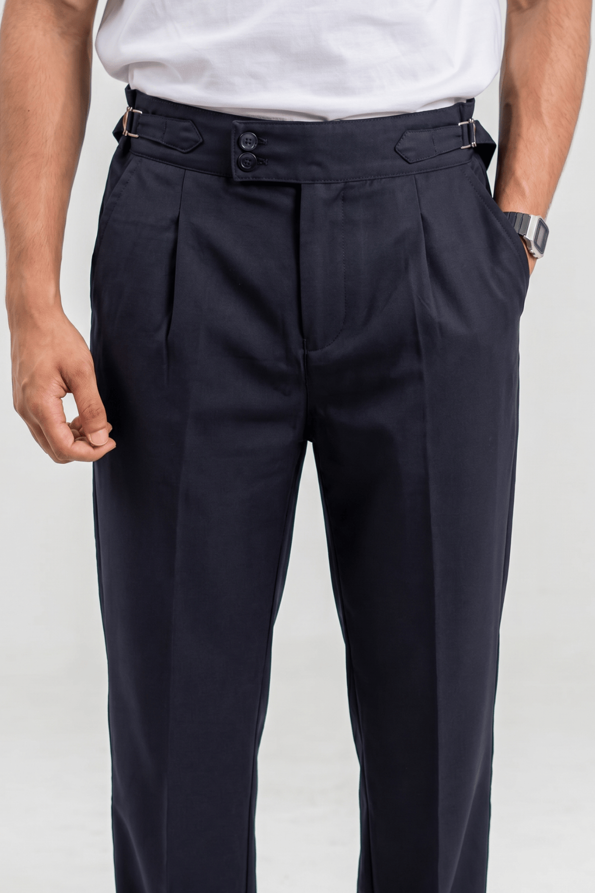 Mad Koffee Relaxed fit Bootcut Gurkha Pants - Black