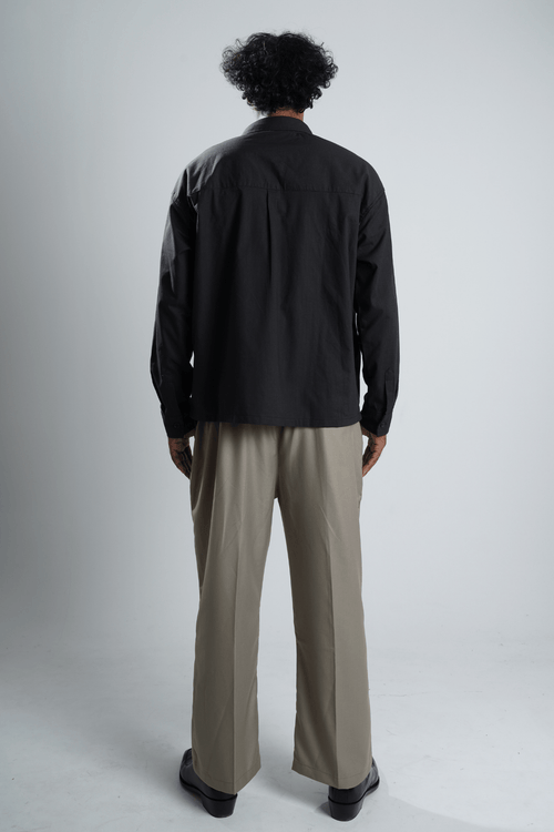 Load image 1 in gallery view. Mad Koffee Remi Cotton Boxy-Fit Shirt – Black