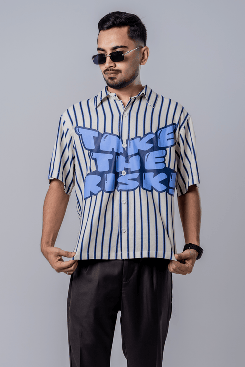 Load image 1 in gallery view. Mad Koffee Remi Cotton Striped Shirt – Take The Risk