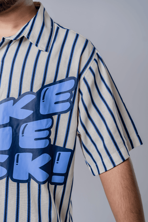 Load image 1 in gallery view. Mad Koffee Remi Cotton Striped Shirt – Take The Risk