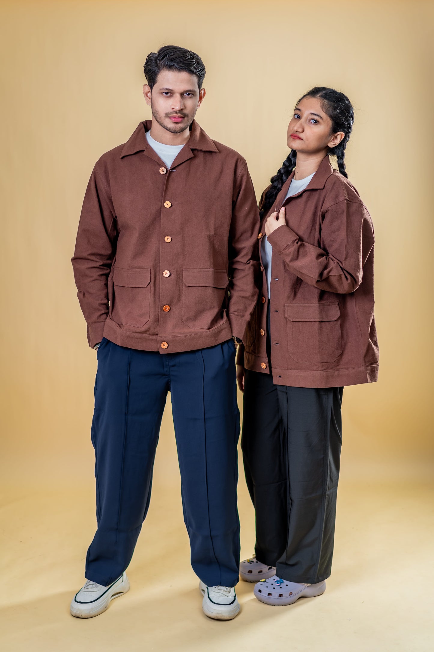 Mad Koffee Shacket Mad Urban Shacket – Brown Jackets