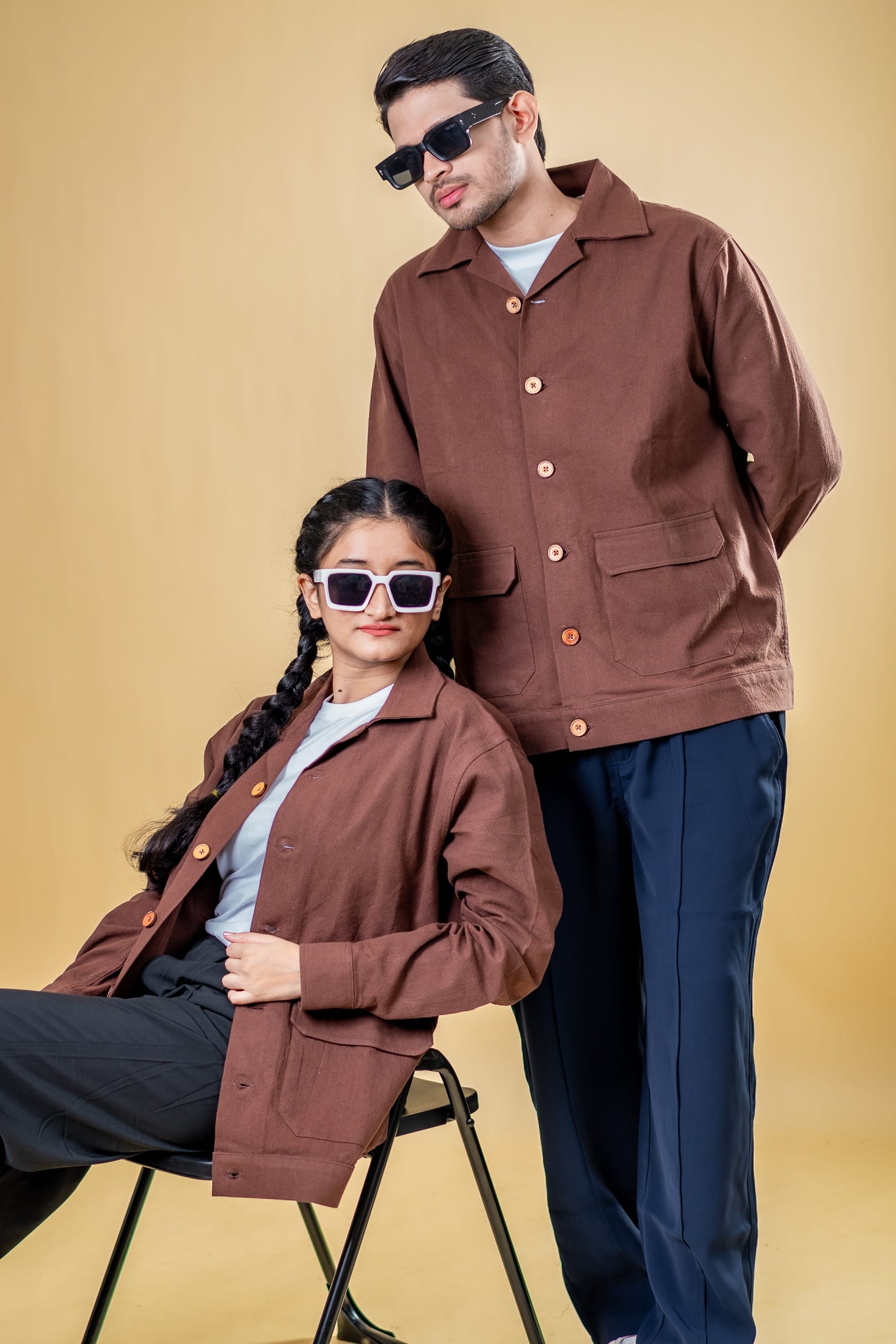 Mad Koffee Shacket Mad Urban Shacket – Brown Jackets