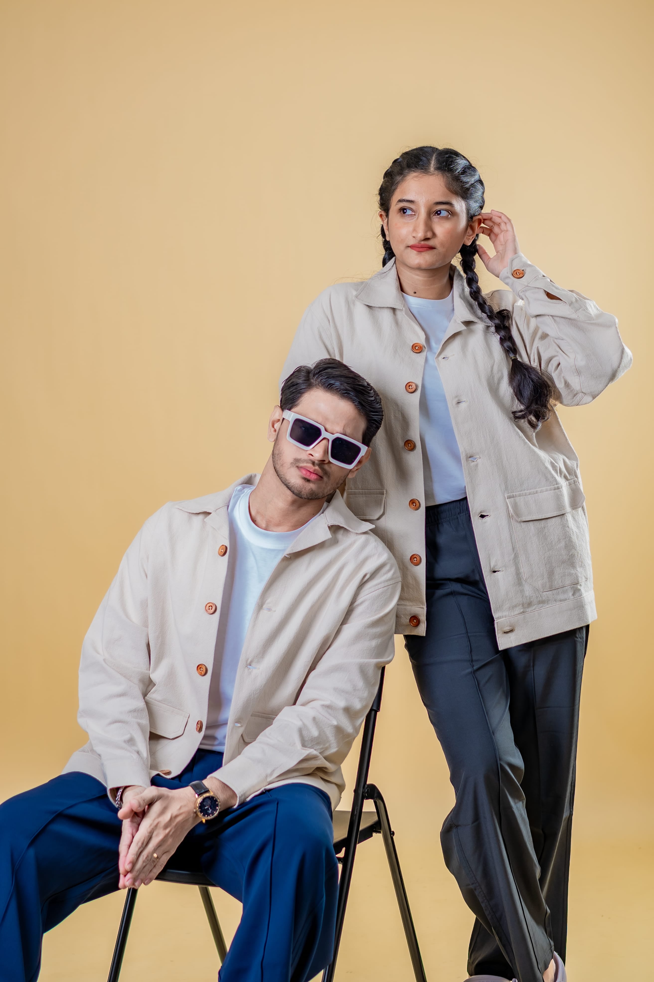 Mad Koffee Shacket Mad Urban Shacket –  Off White Jackets