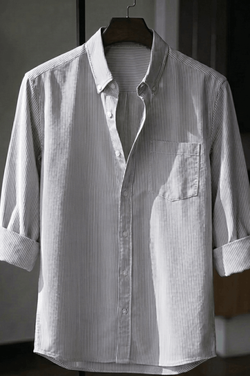 Mad Koffee Shirts AirLight Button-down Shirts – Grey Striped