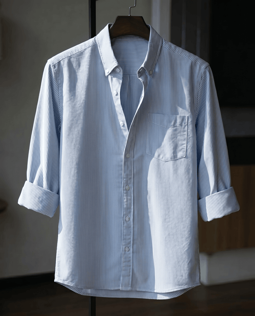 Load image 1 in gallery view. Mad Koffee Shirts AirLight Button-down Shirts – Light Blue Stripes