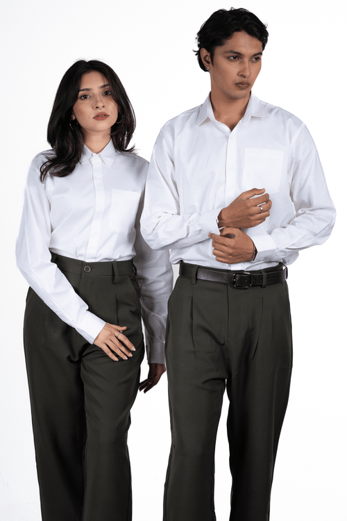 Load image 1 in gallery view. Mad Koffee Shirts Button-Down Oxford Shirt – Storm White