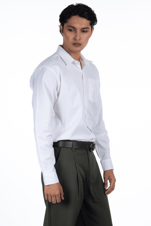 Load image 1 in gallery view. Mad Koffee Shirts Button-Down Oxford Shirt – Storm White