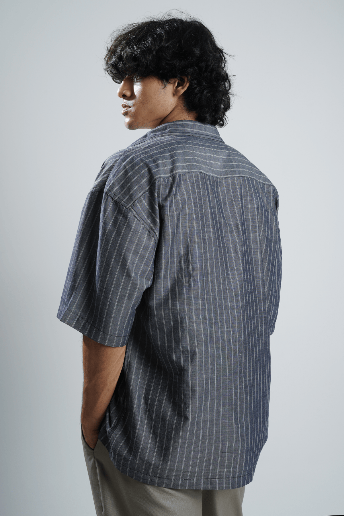 Mad Koffee Shirts Charcoal Blue Pinstripe
